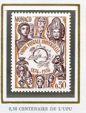 PHOTO CONTRACTUELLE / TIMBRE DE MONACO NEUF N° 953 ** CENTENAIRE DE L'U.P.U.