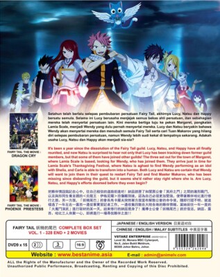 DVD Anime Fairy Tail Complete TV Series (1-328 End) +2 Movies