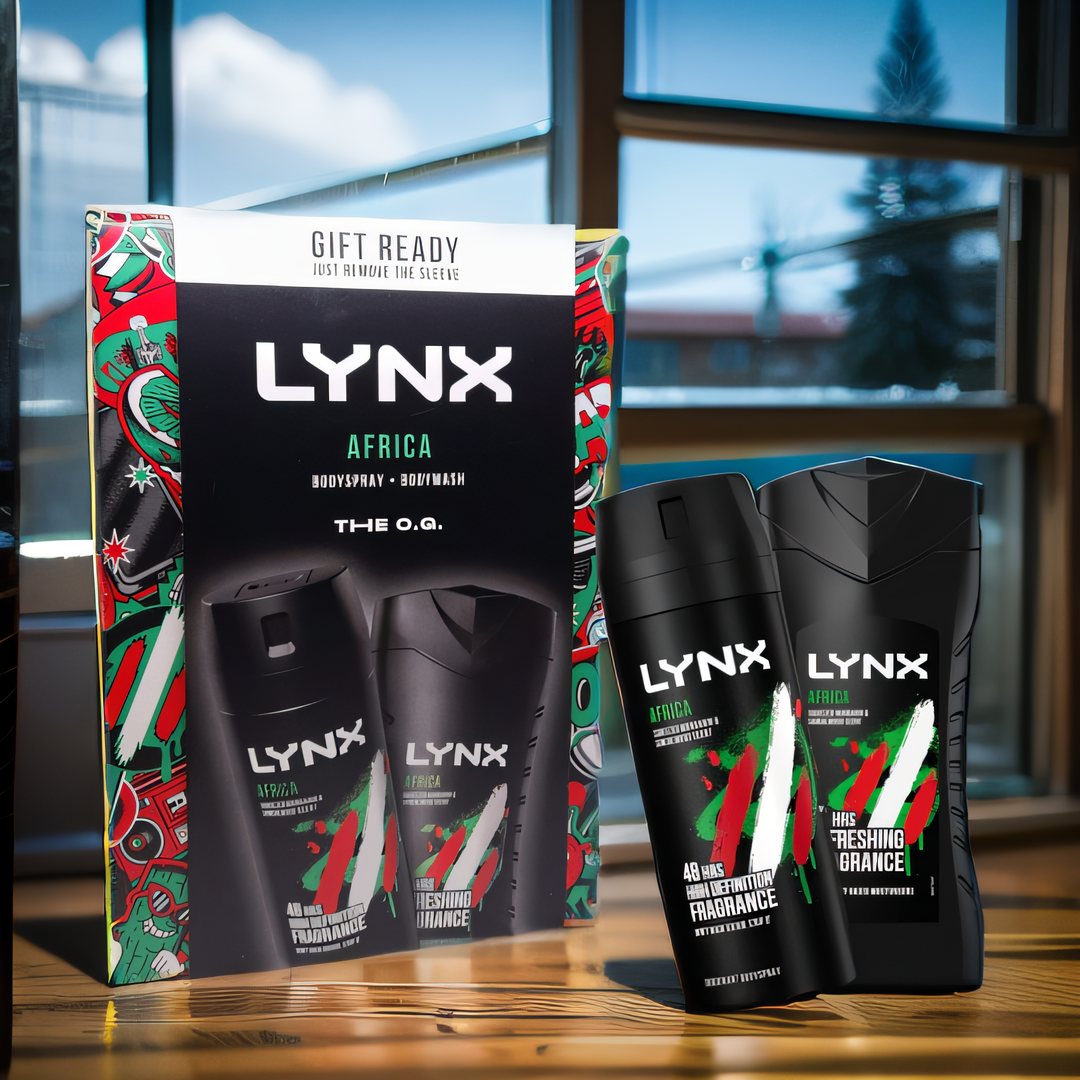 LYNX AFRICA THE O G  Body Spray +Body Wash GIFT READY FULL SIZE