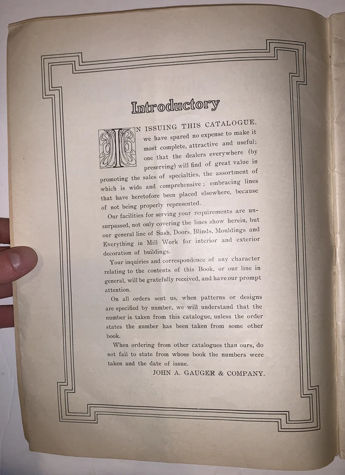 TRADE CATALOG, 1909, JOHN A GAUGER & COMPANY, MANTELS, GRILLS, ARCHITECTURE - Image 4 of 4