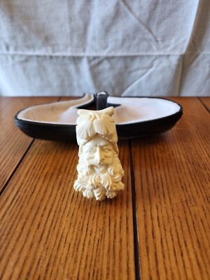 Antique Bacchus Meerschaum in Original Leather Case, never used