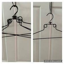 Unique Antique Lot Of 3 Metal Clothes Hangers w Circles