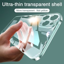 For iPhone 16 Pro Max 15 14 13 12 11 Hybrid Clear MagSafe Case With Lens Film