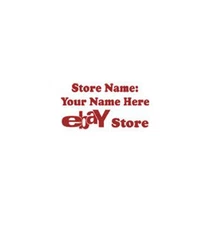EBAY STORE NAME Self-Inking Stamp -Red