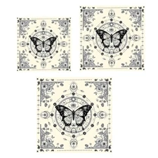 Tarots Card Tablecloth Moon Butterfly Divinations Tapestry Witchcrafts Supplies