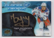 2018-19 Upper Deck Ice Glacial Graphs - Black Pavel Buchnevich Auto 07/50 New