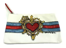 NEW BRIGHTON “In Love We Trust” Pouch Makeup/Jewelry Canvas Bag
