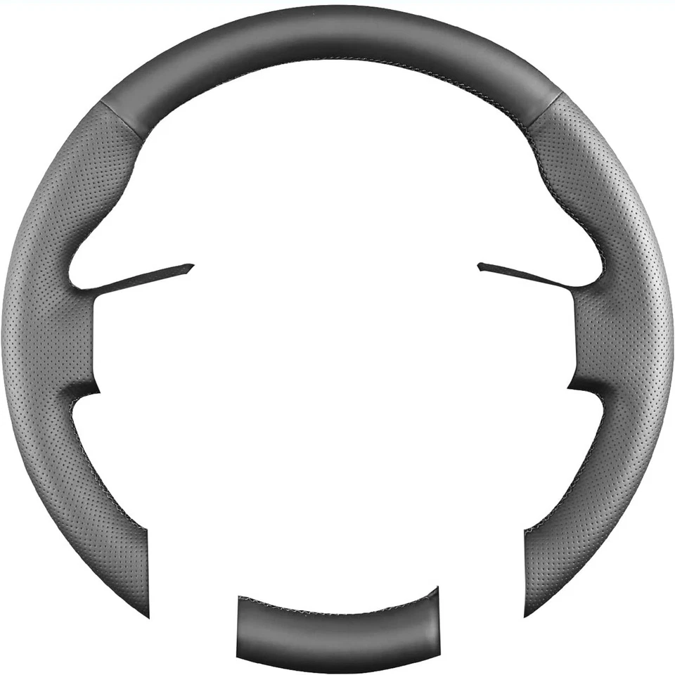 For Toyota Tacoma Tundra 12-21 Steering Wheel Cover Hand-Stitching Leather Wrap - Image 2 of 4