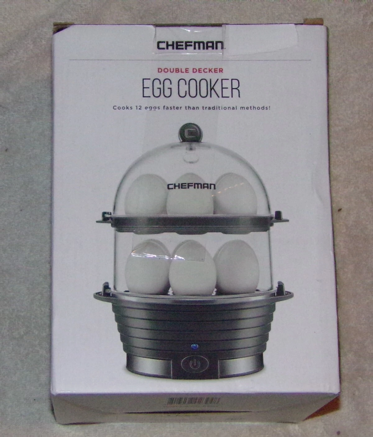 Chefman Double Decker Egg Cooker Cooks 12 Eggs