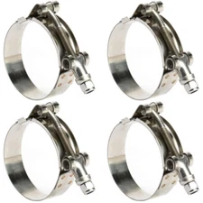 NEW 4PCS 301 Stainless Steel T Bolt Clamps Clamp ID 51mm 2" inch 48mm-56mm 