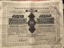 Trifailer Kohlenwerks-Gesellschaft, Wien, 1. Mai 1913