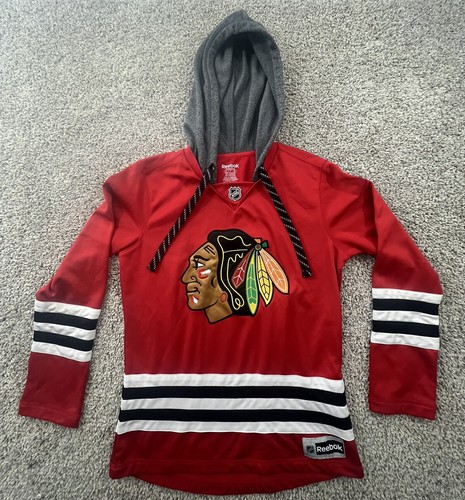 Chicago Blackhawks Hockey NHL Women’s Jersey Hoodie Red Size Small
