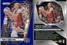 2024 Panini Prizm WNBA Karlie Samuelson #82 Blue Wave Prizm 122/199 Mystics