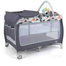 Cuna De Bebe Para Junto Cama Plegable Portatil Con musica y Juguetes Giratoria
