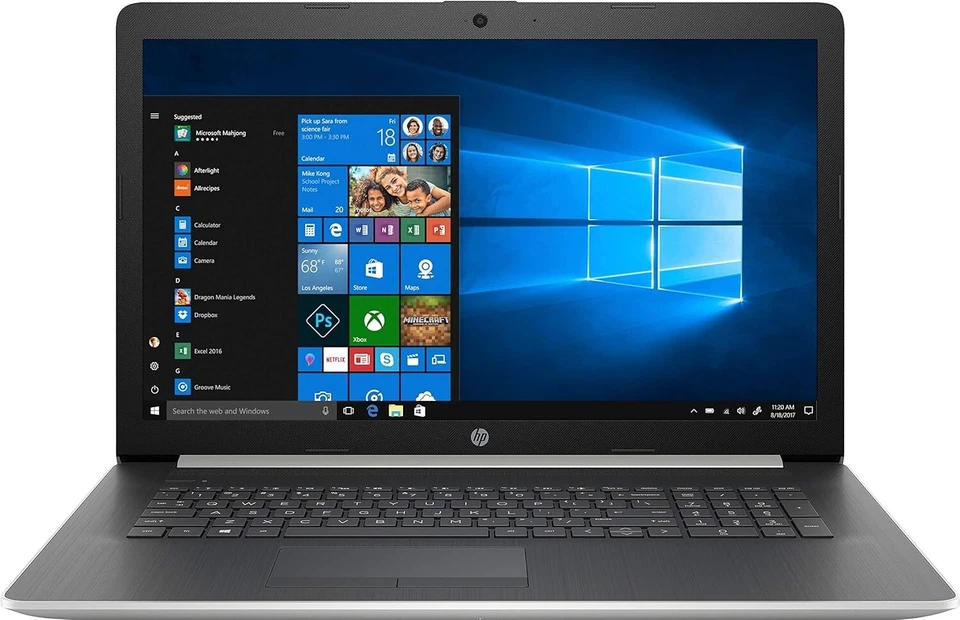 HP 17-by1061st i3-8145U 17.3" 2.1GHz 8GB/1TB HDD/DVD-Writer /Win10 laptop-Silver - Image 3 of 4