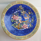 Qing Dynasty Chinese Blue Famille Rose Love Birds Porcelain 14" Charger Plate — photo 8