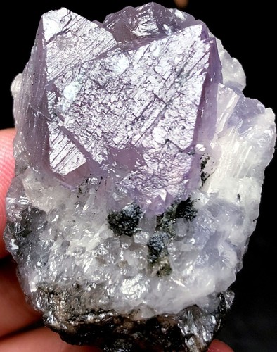 48g 1PC NATURAL Fantastic Cubic BLUE FLUORITE QUARTZ Crystal Specimen r651 - Picture 5 of 7