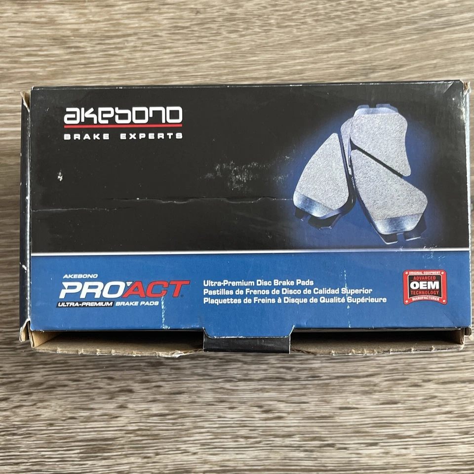 Akebono ProAct Ceramic Front Brake Pad Set Fit 1986-1996 Buick Regal Part ACT376 - Image 2 of 3