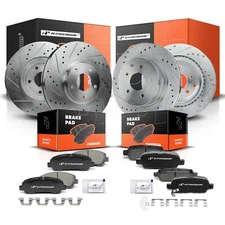 Front and Rear Drilled Rotors & Brake Pads for Nissan	Maxima 09-14 & 16-17 2019