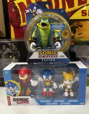JAKKS Sonic the Hedgehog Heroes Collection 3 pack & Vector Lot