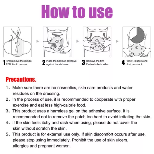 5-20X Burn Up Belly Burning Sticker Shaping Patch Fat Loss Quick Slimming Patch - Picture 9 of 15