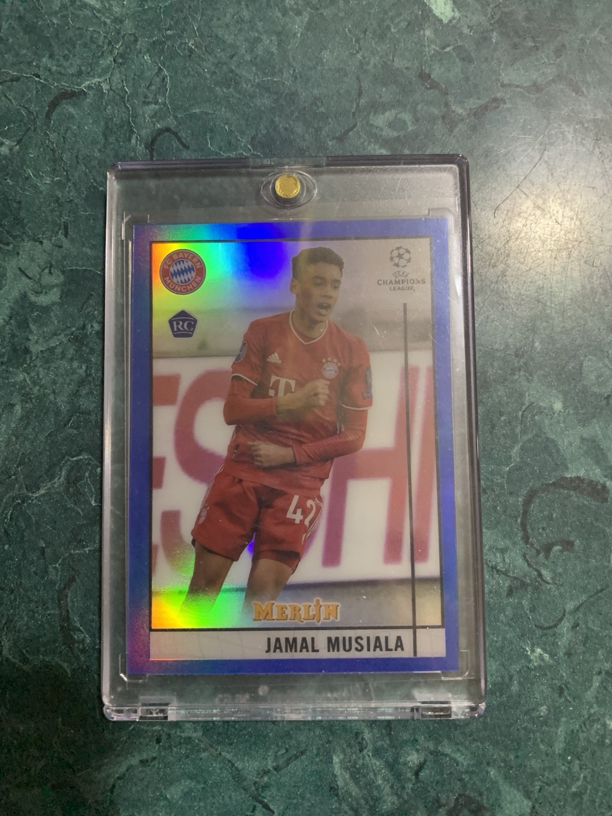 Jamal Musiala 2020-21 Topps Merlin Chrome UCL - Blue Refractor #73 26/75