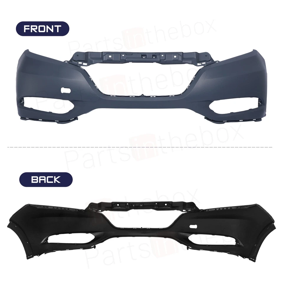 Full Front Bumper Cover Grille Radiator Panel Set For 2016-2018 Honda HR-V HRV Foto 4 de 4