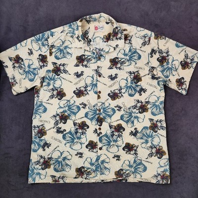 Hilo Hattie Hawaiian Original Shirt Mens 2XL Paradise Isles Tropics Floral