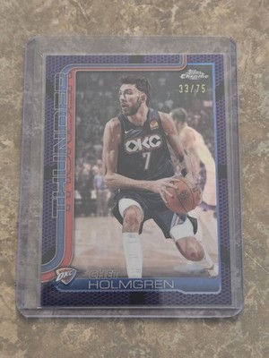 2025/26 Topps Chrome Update Chet Holmgren OKC Thunder Purple Basketball 33/75