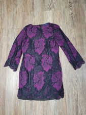 Rachel Roy Women's Floral Black And Purple Dress for Evening Cocktail Parties