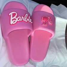 Barbie Pink Slide Slippers Women  s Logo Synthetic US 8.5-9 EU 39-40