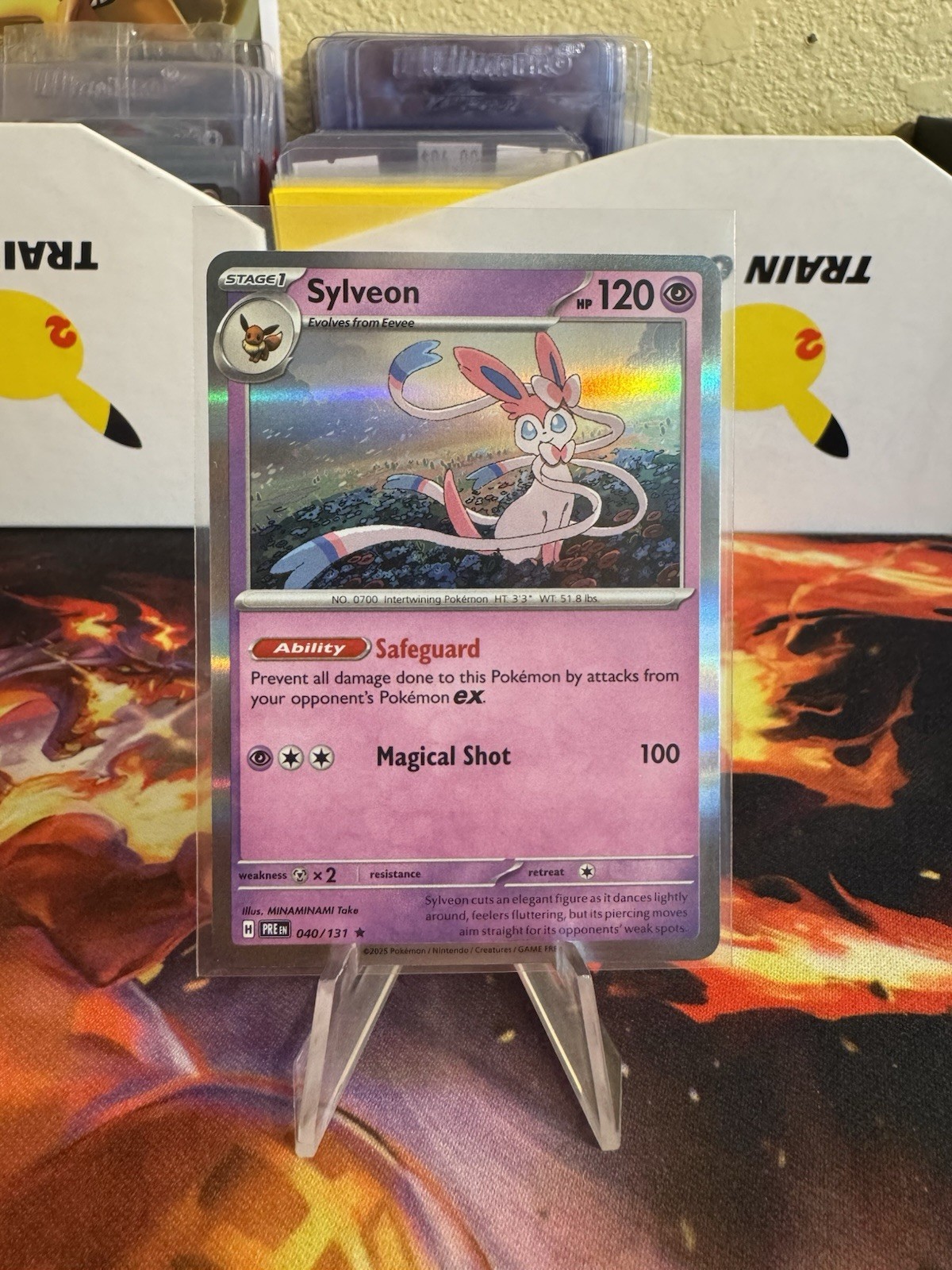 Sylveon 040/131 Sv: Prismatic Evolutions Holo NM English Rare Pokemon TCG