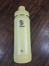 Takeya Actives Water Bottle with Spout Lid - Yellow Double Stainless Steel