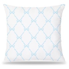 Blue Coquette Bow Pillow Covers 18x18 Double-Sided, Coquette Room Decor,Coque...