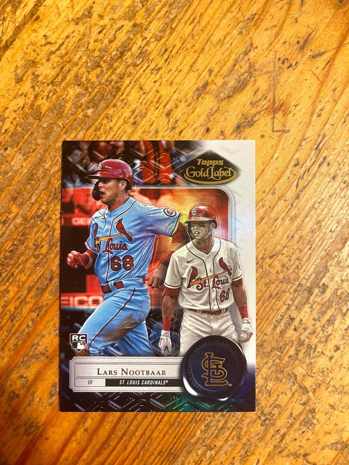 2022 Lars Nootbaar Topps Gold Label Class 3 Rookie Card - #18 / Cardinals