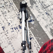 Ambico Aluminum Camera Tripod w/ Pan/Tilt Head, Bubble Level, Flip Locks