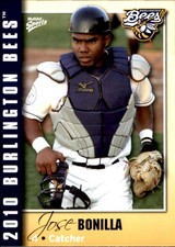 2010 Burlington Bees Multi-Ad 8 Jose Bonilla Dominican Republic DR Baseball Card