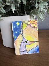 ACEO Original Art Card / Color Pencil / 2.5”x3.5” By Mo