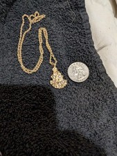 Vintage 22k Gold Nugget Diamond Pendant. (Pen...