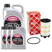 MotoröL Set SAE 5W-30 Plus Meguin 8 Liter + ÖLfilter FüR Audi A8 4.2 FSI Quattro