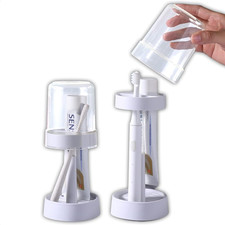 Toothbrush Holder with Cup/Cover Contains 2 Slots, Compatible with Electric Toot
