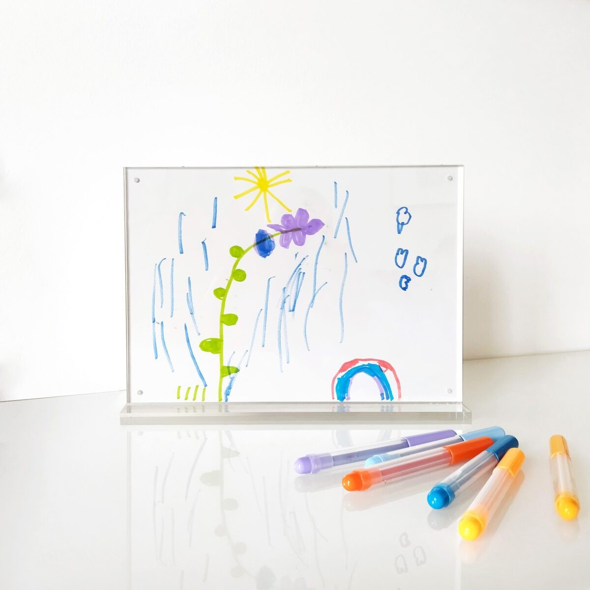 Cadre photo magnetique transparent A4 porte-affiche plexi double face