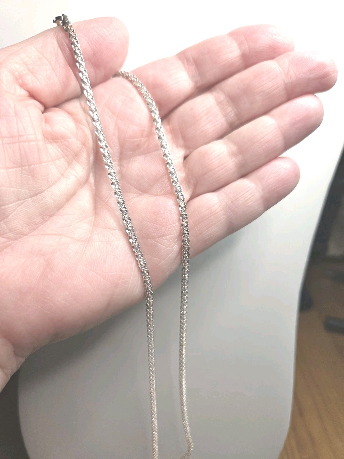 Solid 925 Sterling Silver Diamond Cut Sparkle Rop… - image 5