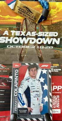 Topps Franco Colapinto Formula 1 US Grand Prix 2024 Topps Exclusive AUT-20 Willi