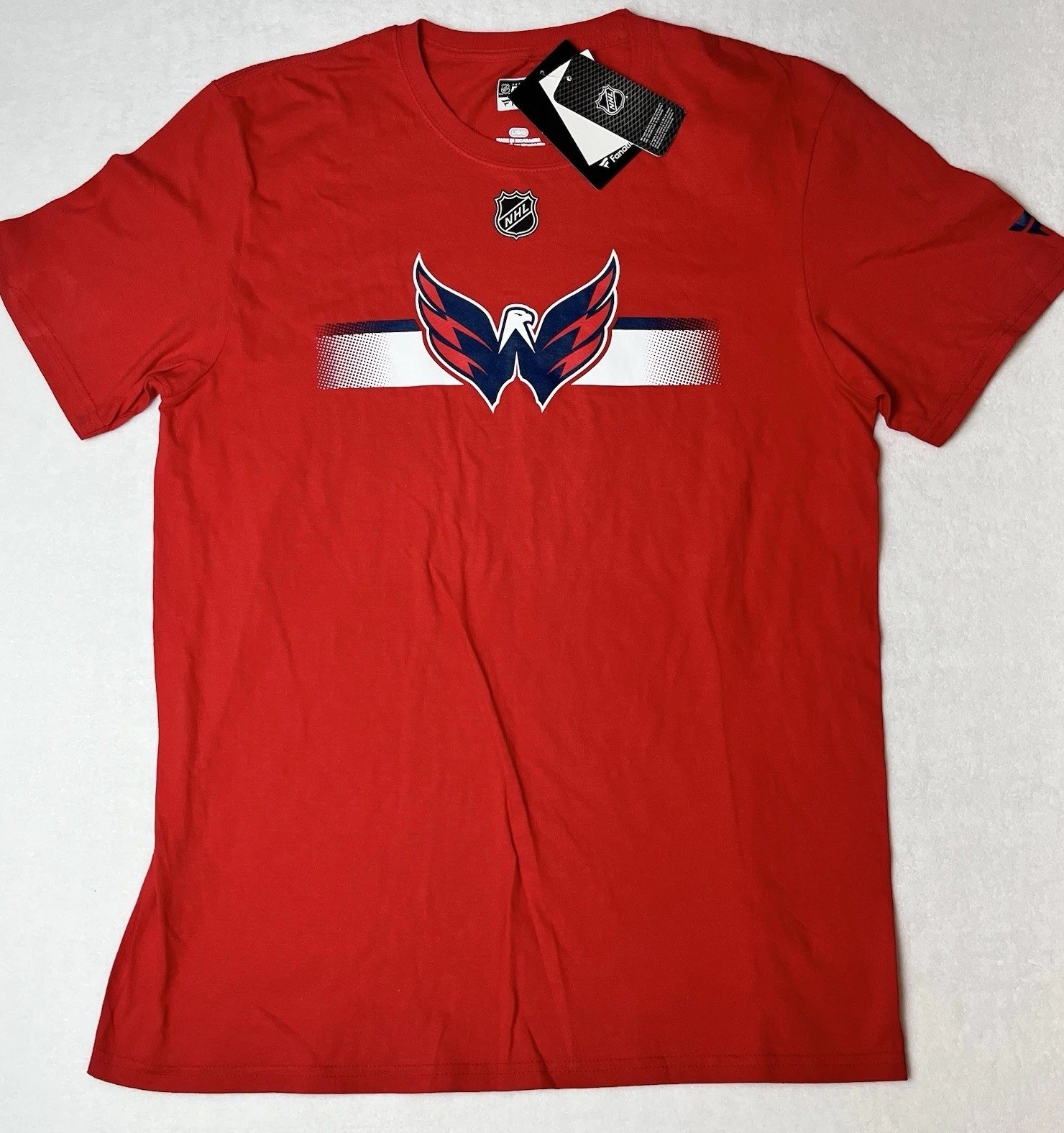 New Fanatics Washington Capitals T-Shirt Men's Large Red NHL Short Sleeve Crew