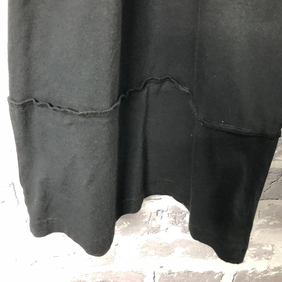 Pantalones Bryn Walker Mujer Extra Grandes Negros Pierna Ancha Algodón Orgánico Tejido Lagenlook Foto 3 de 4