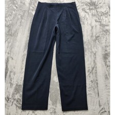 Vintage JM Collection Pants Womens 14 Blue High Rise Pleated Tapered Side Zip