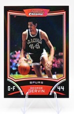 George Gervin 2008-09 Bowman Chrome BLACK REFRACTOR  /499  HOF Spurs #105