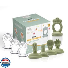 Minie Joo Baby Fruit Feeder Pacifier   7-in-1 Silicone Teether Toy and Food F
