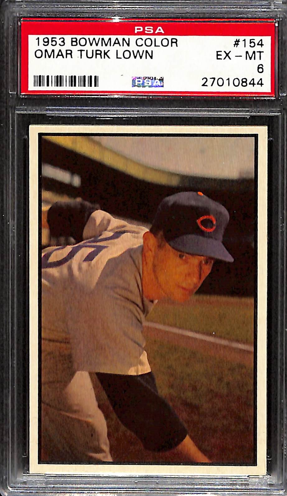 1953 Bowman Color #154 Omar Turk Lown - Set Break! PSA 6